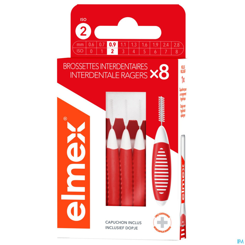 Elmex set brossettes interdentaires iso 2 0,9mm 8