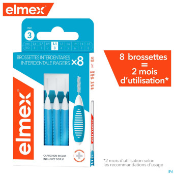 Elmex set brossettes interdentaires iso 3 1,1mm 8