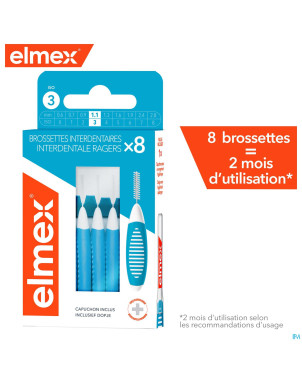 Elmex set brossettes interdentaires iso 3 1,1mm 8