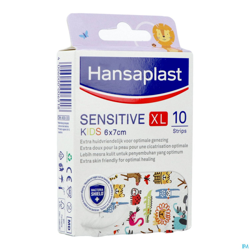 Hansaplast sensitive kids xl    6x7cm strips 10
