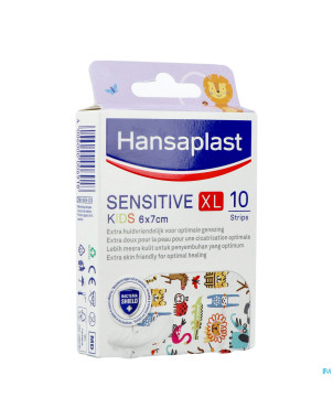Hansaplast sensitive kids xl    6x7cm strips 10