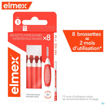 Elmex set brossettes interdentaires iso 1 0,7mm 8