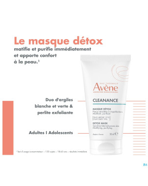 Avene cleanance masque detox 50ml