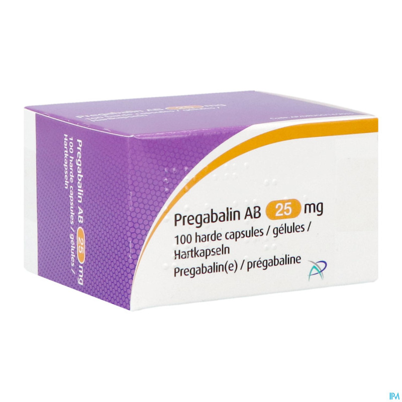 Pregabaline ab 25mg caps dur 100