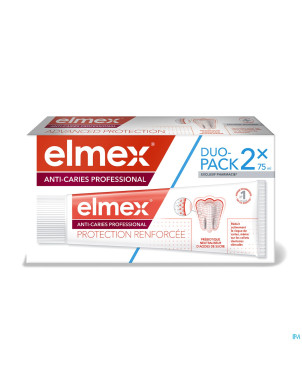 Elmex dentifrice a/caries professionnel  2x75ml nf