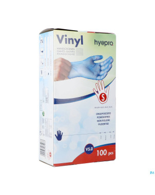 Pharmex gants vinyl bleu s/poudre s    100