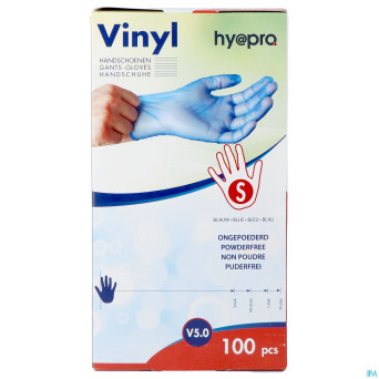 Pharmex gants vinyl bleu s/poudre s    100