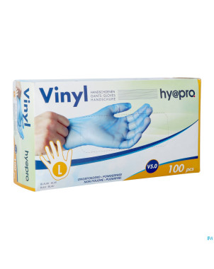Pharmex gants vinyl bleu s/poudre l    100