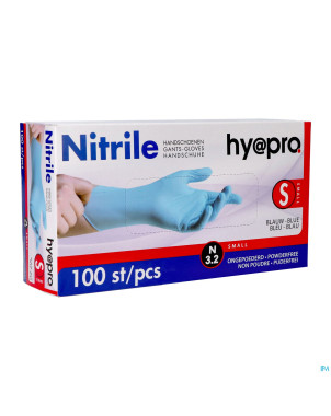 Pharmex gants nitril bleu s/poudre s    100