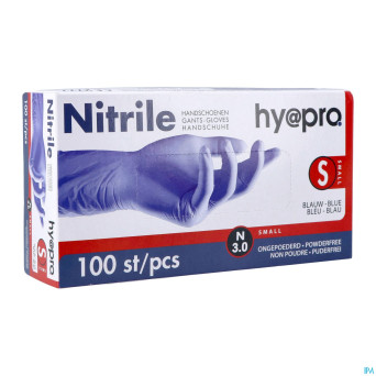 Pharmex gants nitril bleu s/poudre s    100