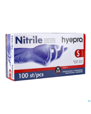 Pharmex gants nitril bleu s/poudre s    100