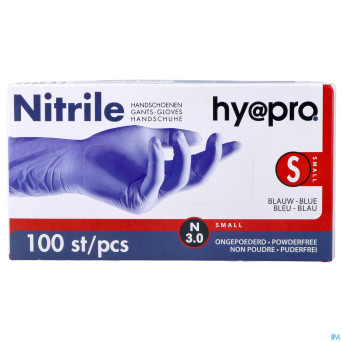 Pharmex gants nitril bleu s/poudre s    100