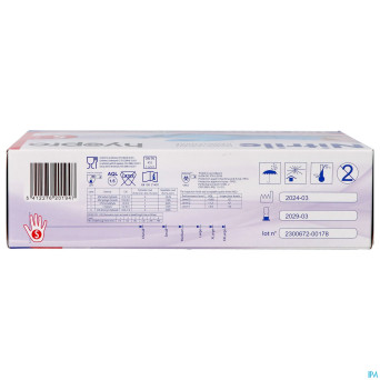 Pharmex gants nitril bleu s/poudre s    100