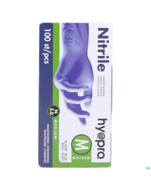 Pharmex gants nitril bleu s/poudre m    100