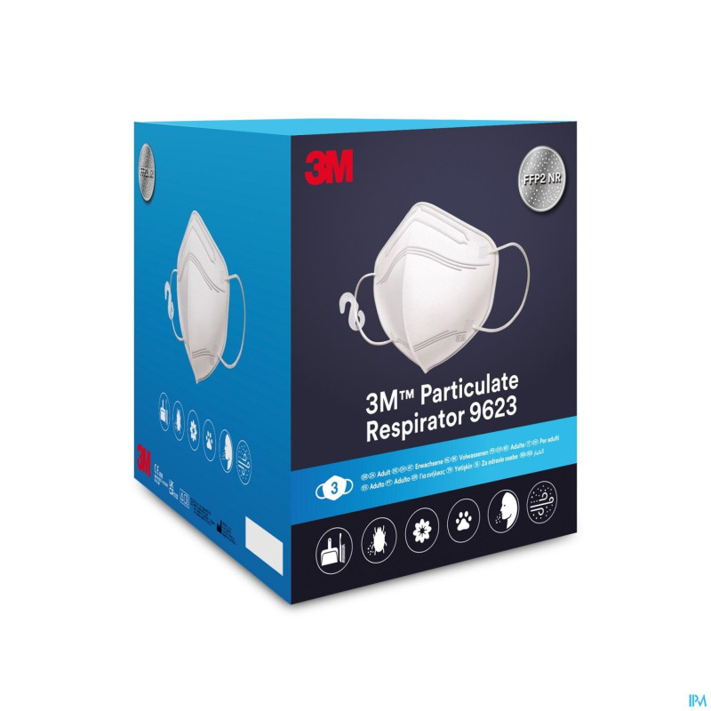 Nexcare 3m masque a/particules 9623 ffp2 noir    3