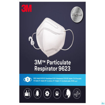 Nexcare 3m masque a/particules 9623 ffp2 noir    3