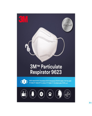 Nexcare 3m masque a/particules 9623 ffp2 noir    3