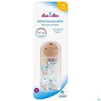 Luc&lea attache-sucette bois tissu