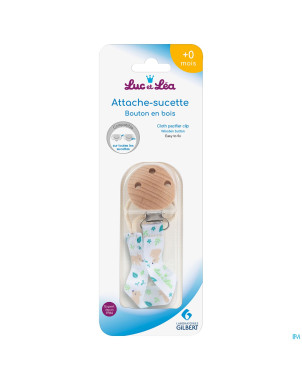 Luc&lea attache-sucette bois tissu