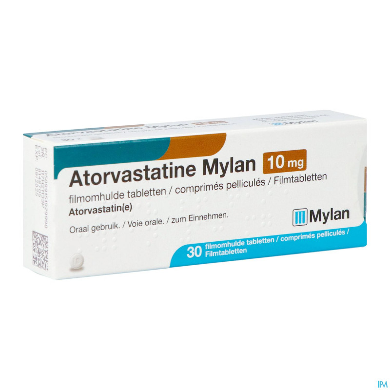 Atorvastatine viatris 10mg comp pell 30 bls