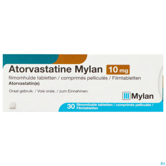 Atorvastatine viatris 10mg comp pell 30 bls