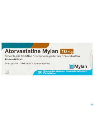 Atorvastatine viatris 10mg comp pell 30 bls