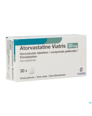 Atorvastatine viatris 20mg comp pell 30 blister