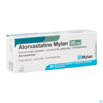 Atorvastatine viatris 20mg comp pell 30 blister