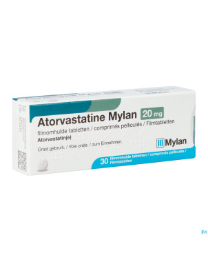 Atorvastatine viatris 20mg comp pell 30 blister