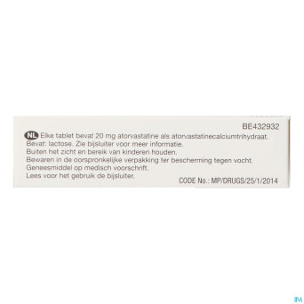 Atorvastatine viatris 20mg comp pell 30 blister