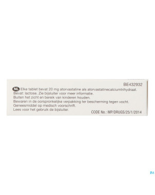 Atorvastatine viatris 20mg comp pell 30 blister