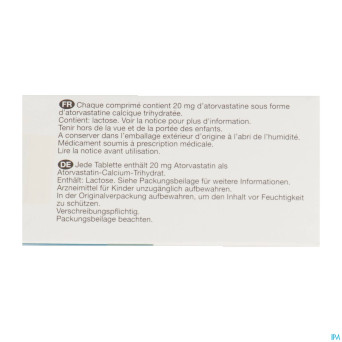 Atorvastatine viatris 20mg comp pell 30 blister