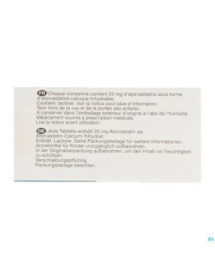 Atorvastatine viatris 20mg comp pell 30 blister