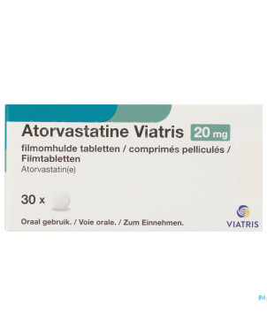 Atorvastatine viatris 20mg comp pell 30 blister