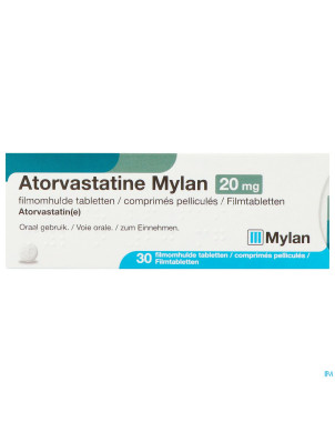 Atorvastatine viatris 20mg comp pell 30 blister