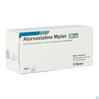 Atorvastatine viatris 20mg comp pell 100 blister