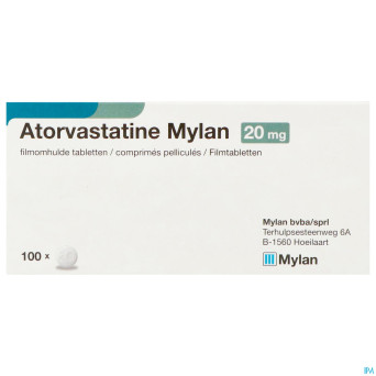 Atorvastatine viatris 20mg comp pell 100 blister