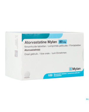 Atorvastatine viatris 80mg comp pell 100 bls
