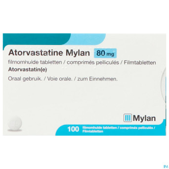 Atorvastatine viatris 80mg comp pell 100 bls