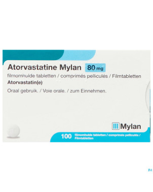Atorvastatine viatris 80mg comp pell 100 bls