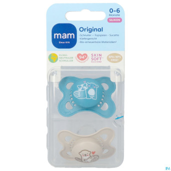 Mam sucette original pure silicone 0-6m garcon 2