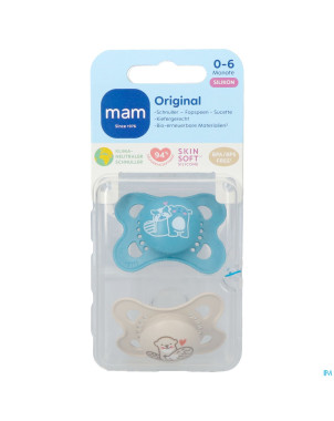 Mam sucette original pure silicone 0-6m garcon 2