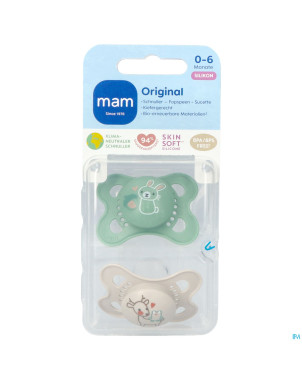 Mam sucette original pure silicone 0-6m unisexe