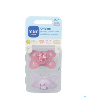 Mam sucette original pure silicone 0-6m fille
