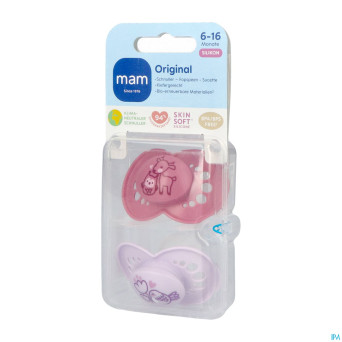 Mam sucette original pure silicone 6-16m fille