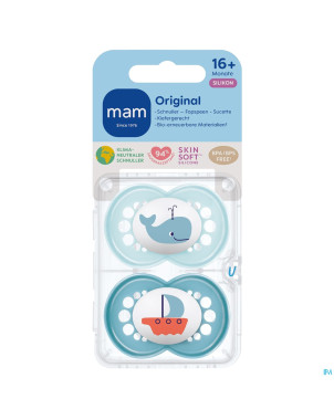Mam sucette original pure silicone 16m+ garcon