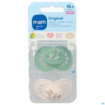 Mam sucette original pure silicone 16m+ unisexe