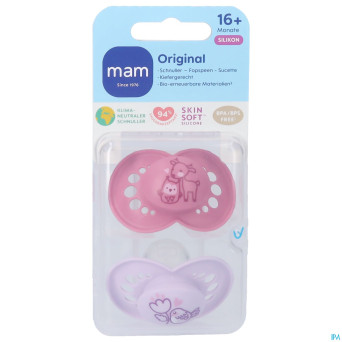 Mam sucette original pure silicone 16m+ fille