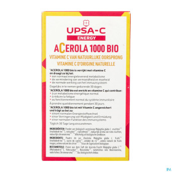 Upsa c energy acerola 1000mg    comp croq 30