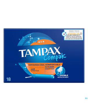 Tampax compak super plus tampons 18
